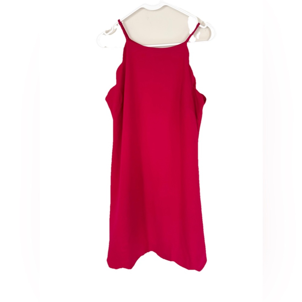 Love Ady red scalloped hem Dress size LARGE NWT
